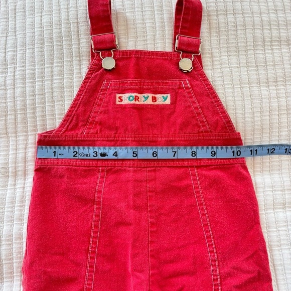 Buster Brown Vintage "Sporty Boy" Red Bib Overalls Size 18 month Made in U.S.A - Picture 9 of 11